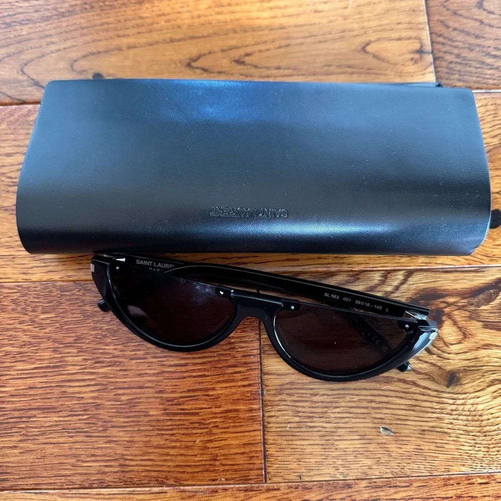 Saint Laurent Black Cat-Eye Sunglasses